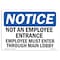 Signmission OSHA Notice Sign, 10" Height, 14" Width, Not An Employee Entrance Employees Must Sign, Landscape OS-NS-D-1014-L-15139 - alternate 1